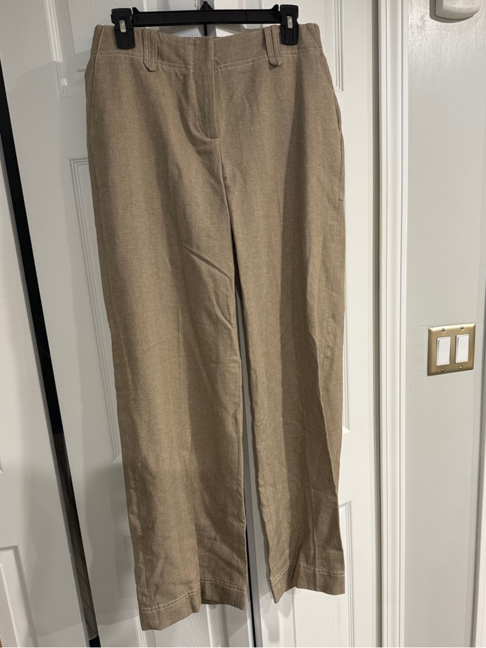 Zara Beige Straight-Leg Chinos